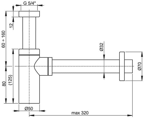 SWISS AQUA TECHNOLOGIES - Ensemble lave-mains suspendu avec trou pour robinetterie 40.5x20.5, Bonde clic-clac Siphon SATBRE4020SL-SET - large