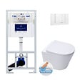 VILLEROY ET BOCH - Pack WC Bâti-support + WC Swiss Aqua Technologies sans bride et fixations invisibles + Plaque blanche (ViConnectInfinitio-2) - vignette