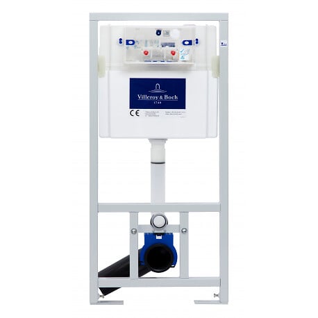 VILLEROY ET BOCH - Pack WC Bâti-support Viconnect + WC Cersanit S-Line Pro + Abattant + Plaque blanche (ViConnectS-LinePro-2) - large