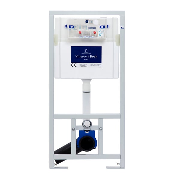 VILLEROY ET BOCH - Pack WC bâti-support + WC Cersanit Dormo sans bride + Abattant softclose + Plaque blanche (ViConnectDormo-2) - large