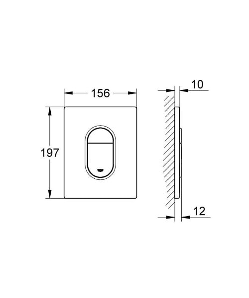 GROHE - Pack WC Bâti-support + WC SAT Infinitio sans bride fixations invisibles + Plaque + Panneau isolation phonique ArenaInfinitio - large
