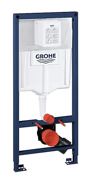 GROHE - Pack WC Bâti-support + WC SAT Infinitio sans bride fixations invisibles + Plaque + Panneau isolation phonique ArenaInfinitio - large