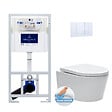 VILLEROY ET BOCH - Pack WC Bâti-support + WC Swiss Aqua Technologies sans bride et fixations invisibles + Plaque chrome - vignette