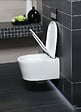 VILLEROY ET BOCH - Pack WC Bâti-support + WC Swiss Aqua Technologies sans bride et fixations invisibles + Plaque chrome - vignette