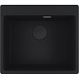 FRANKE - Franke Maris MRG 610-54 Evier à encastrer 59x50cm, avec bonde et siphon gain de place, en Fragranit+, Noir mat + Cache bonde - vignette
