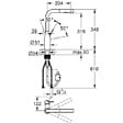 GROHE - Essence Mitigeur évier avec douchette extractible, 2 jets, Chrome (G-30270000) - vignette