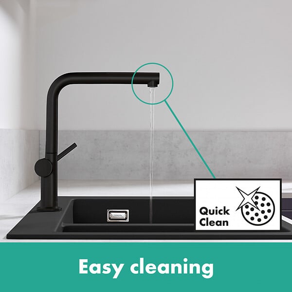 HANSGROHE - Hansgrohe Talis M54 Mitigeur de cuisine 270, 1 jet, Noir mat (72840670) - large