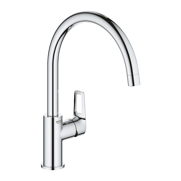 GROHE - Bauloop Mitigeur monocommande évier col de cygne, Chrome (G-31368001) - large