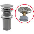 ALCA - Set Bonde Clic-clac raccord 5/4", pour lavabo avec trop-plein + Siphon, Chrome (AlcaSetChrome) - vignette