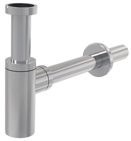 ALCA - Set Bonde Clic-clac raccord 5/4", pour lavabo avec trop-plein + Siphon, Chrome (AlcaSetChrome) - large