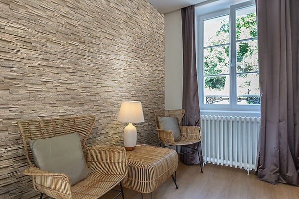 MODULO - Plaquette de parement béton Woodyteck - Beige nuance - large
