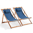 OVIALA - Lot de 2 chiliennes eucalyptus bleu pacific - Socoa - vignette