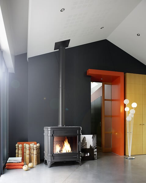 INVICTA - Poêle à bois fonte - Siam - Anthracite - 12kW - large