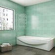 AICA SANITAIRE - AICA pare-baignoire 70x130cm profilé blanc écran paroi pivotante - vignette