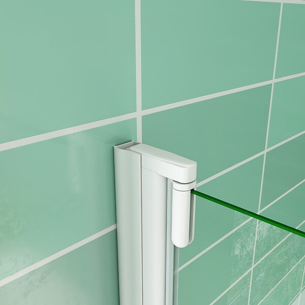 AICA SANITAIRE - AICA pare-baignoire 70x130cm profilé blanc écran paroi pivotante - large