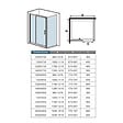 AICA SANITAIRE - AICA cabine de douche coulissante 120x90x195cm porte de douche avec l'amortisseur 120cm cabine de douche Noire en 8mm verre anticalcaire - vignette