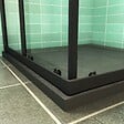 AICA SANITAIRE - AICA cabine de douche 90x90x200cm cabine de douche coulissante en verre anticalcaire et le modèle noir mat Hauteur 200cm - vignette