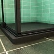 AICA SANITAIRE - AICA cabine de douche Noire 100x100x195cm cabine de douche battante l'accès d'angle en 8mm verre anticalcaire - vignette