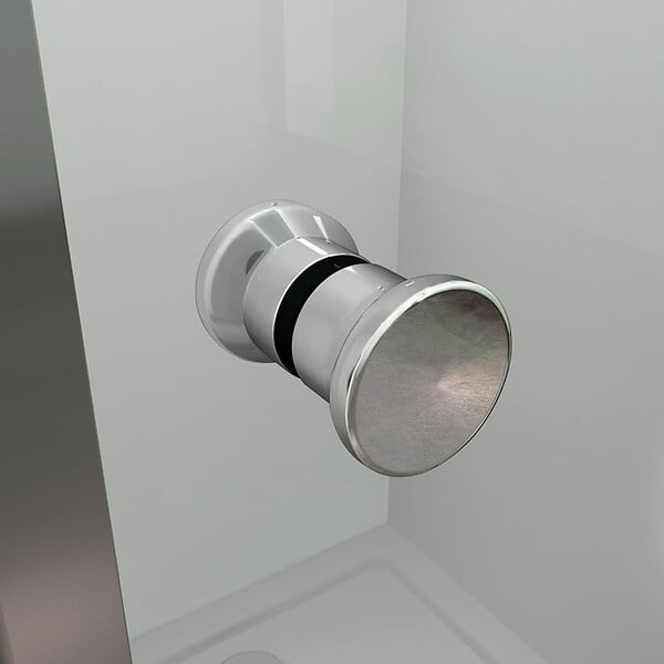 AICA SANITAIRE - AICA cabine de douche pliante 80x80x185cm, porte de douche pliante 80cm avec une paroi de douche fixe, verre de sécurité et transparent - large
