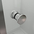 AICA SANITAIRE - AICA cabine de douche pliante 80x80x185cm, porte de douche pliante 80cm avec une paroi de douche fixe, verre de sécurité et transparent - vignette