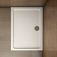 AICA SANITAIRE - AICA receveur de douche blanc 90x80x3cm rectangulaire, Extra-plat, gel coat, bac à douche anti-dérapant Modèle Classique - vignette