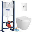 GROHE - Pack WC Bâti Autoportant Rapid SL + WC sans bride Integra avec fixations invisibles + Abattant softclose + Plaque blanc alpin - vignette