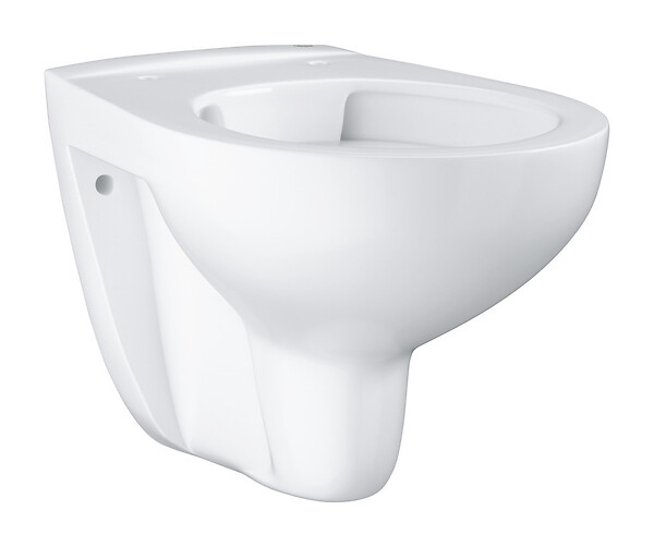 VILLEROY ET BOCH - Pack WC bâti-support + Cuvette Bau sans bride + Abattant softclose + Plaque blanche (ViConnectBau-2) - large