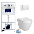 VILLEROY ET BOCH - Pack WC Bâti-support Viconnect + WC sans bride Integra avec fixations invisibles + Abattant frein de chute + Plaque Blanche - vignette