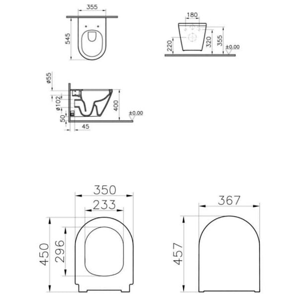 GEBERIT - Pack WC Bâti-support UP720 extra-plat + WC sans bride Integra avec fixations invisibles + Abattant softclose + Plaque blanche - large