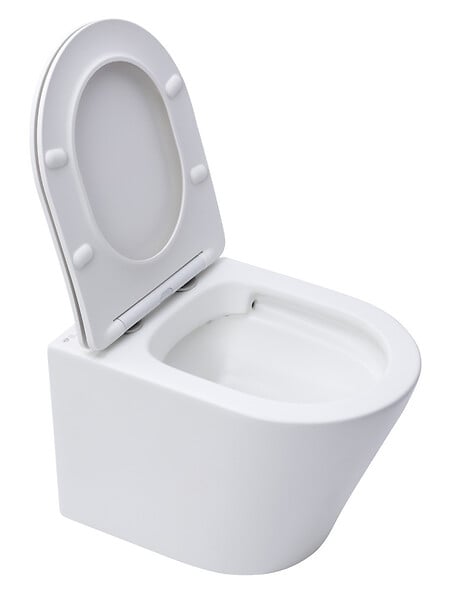 GROHE - Pack WC Bâti autoportant + WC blanc mat sans bride Infinitio + Abattant frein de chute + Plaque chrome, ProjectInfinitioMat-1 - large