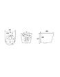GEBERIT - Pack WC bâti Duofix + WC sans bride Infinitio Noir mat + Abattant frein de chute + Plaque Delta 50 Noire - vignette