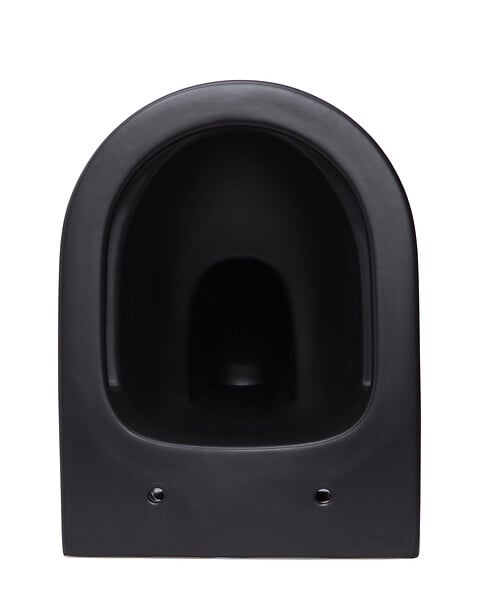 GEBERIT - Pack WC bâti Duofix + WC sans bride Infinitio Noir mat + Abattant frein de chute + Plaque Delta 50 Noire - large