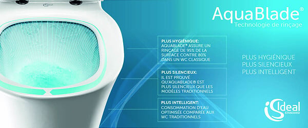 GROHE - Pack WC Rapid SL GROHE + Cuvette Ideal Standard Tesi Aquablade rimless + Plaque de commande Grohe Skate Chrome - large