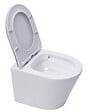 SWISS AQUA TECHNOLOGIES - Pack WC Bati-support autoportant + Cuvette SAT Infinitio sans bride + Abattant soft close + Plaque blanche - vignette
