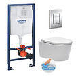 GROHE - Pack WC Rapid SL + cuvette sans bride SAT, fixations cachées + plaque Skate chrome (RapidSL-SATrimless) - vignette
