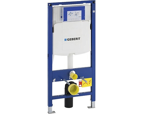 GEBERIT - Pack WC Bâti-support UP320 + Cuvette sans bride SAT + Abattant soft close + Plaque blanche (GebSATrimless-H) - large