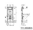 GEBERIT - Pack WC Bâti-support UP320 + Cuvette sans bride SAT + Abattant soft close + Plaque blanche (GebSATrimless-H) - vignette