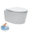 GEBERIT - Pack WC Bâti-support UP320 + Cuvette sans bride SAT + Abattant soft close + Plaque blanche (GebSATrimless-H) - vignette