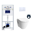 VILLEROY ET BOCH - Pack WC bâti-support + Cuvette Vitra S50 + Abattant softclose + Plaque chrome (ViConnectS50-1) - vignette