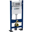 GEBERIT - Pack Autoportant Bâti-support Duofix + WC sans bride Lucco Avva + Abattant softclose + Plaque blanche (AvvaGebX) - vignette