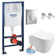 GROHE - Pack WC Bâti-support + WC Swiss Aqua Technologies Infinitio sans bride fixation invisible + Plaque chrome RapidSL-Infinitio-2 - vignette