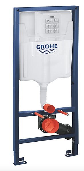 GROHE - Pack WC Bâti-support + WC Swiss Aqua Technologies Infinitio sans bride fixation invisible + Plaque chrome RapidSL-Infinitio-2 - large