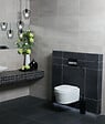 GEBERIT - Pack Bâti-support 112cm + Cuvette Swiss Aqua Technologies sans bride + Plaque blanche (SATrimlessGeb3) - vignette
