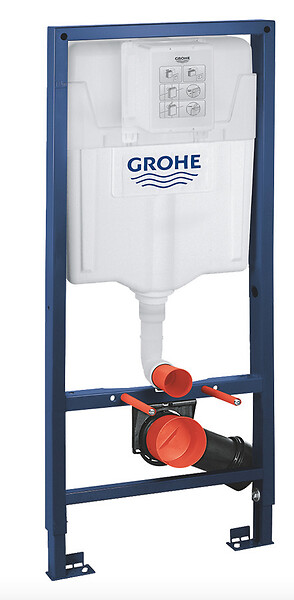 GROHE - Pack WC Bâti-support Rapid SL + Cuvette suspendue Cersanit S-line + Abattant + Plaque Chrome (GROHE-S-LinePro-1) - large
