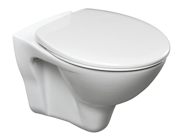 GROHE - Pack WC Bâti-support Rapid SL + Cuvette suspendue Cersanit S-line + Abattant + Plaque Chrome (GROHE-S-LinePro-1) - large