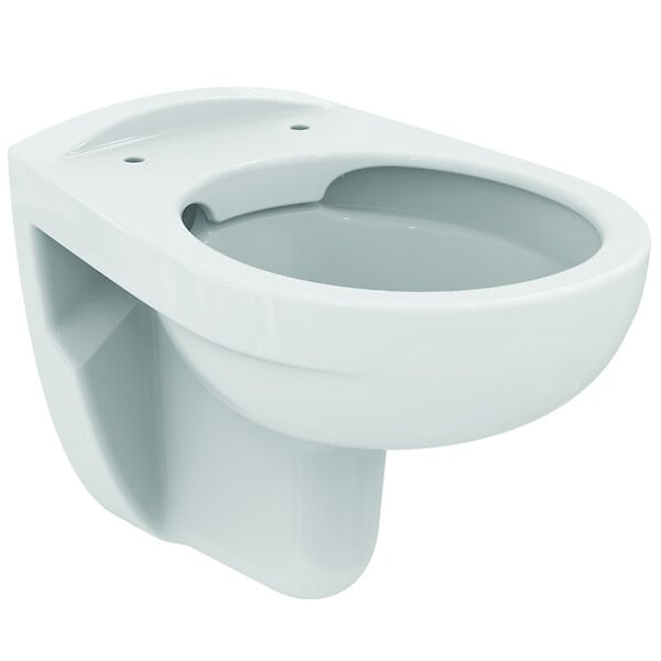 GEBERIT - Pack WC Bâti Duofix + Cuvette suspendue Porcher sans bride + Abattant Ideal Standard ASTOR + Plaque blanche (PorcherGeb3) - large