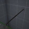 AICA SANITAIRE - AICA barre de stabilisation extensible 70-120cm pour douche à l'italienne, barre de fixation cylindrique en aluminium avec la finition NOIR MAT - vignette