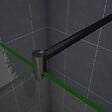 AICA SANITAIRE - AICA barre de stabilisation extensible 70-120cm pour douche à l'italienne, barre de fixation cylindrique en aluminium avec la finition NOIR MAT - vignette