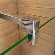 AICA SANITAIRE - AICA barre de stabilisation 90cm pour douche à l'italienne, barre de fixation carrée avec la finition chromée, la pince tournée - vignette