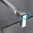 AICA SANITAIRE - AICA barre de stabilisation 90cm pour douche à l'italienne, barre de fixation carrée avec la finition chromée, la pince tournée - vignette